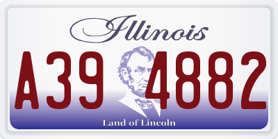 IL license plate A394882