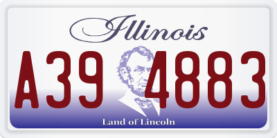 IL license plate A394883