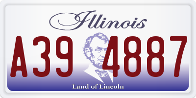 IL license plate A394887