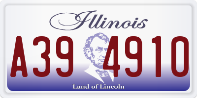 IL license plate A394910