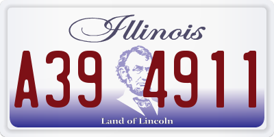 IL license plate A394911