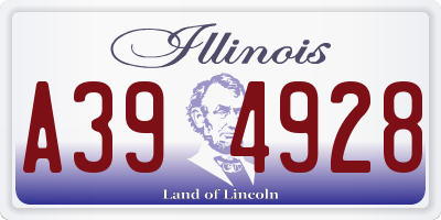 IL license plate A394928