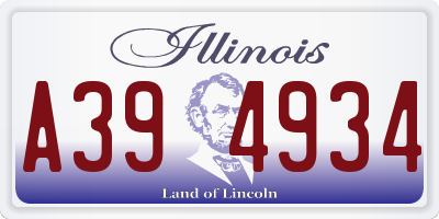 IL license plate A394934