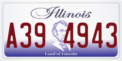 IL license plate A394943