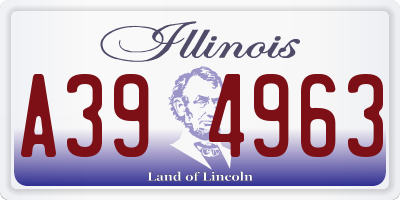 IL license plate A394963