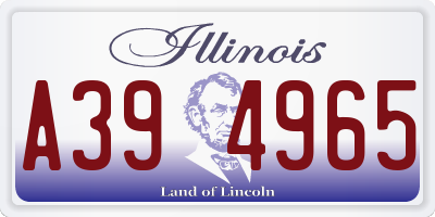 IL license plate A394965