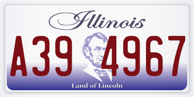IL license plate A394967