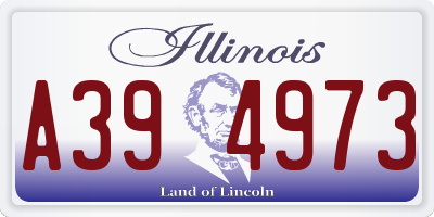 IL license plate A394973