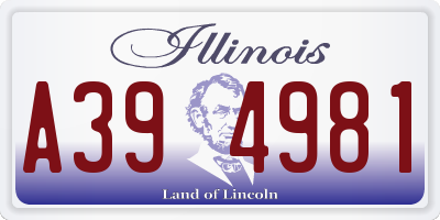 IL license plate A394981