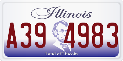 IL license plate A394983