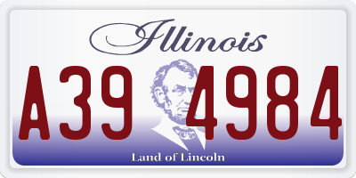 IL license plate A394984