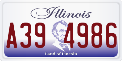 IL license plate A394986