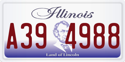 IL license plate A394988