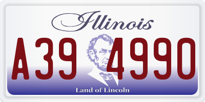 IL license plate A394990