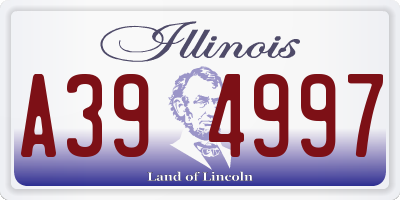 IL license plate A394997