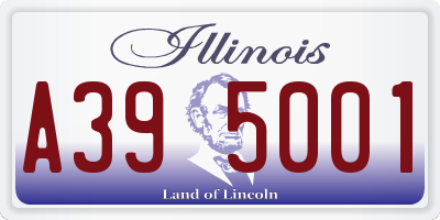 IL license plate A395001