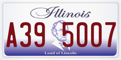 IL license plate A395007