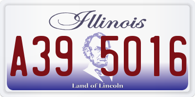 IL license plate A395016