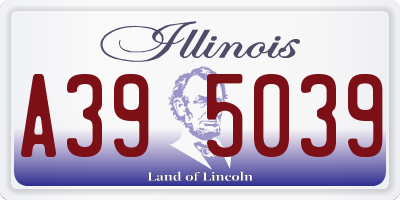IL license plate A395039