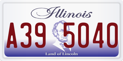 IL license plate A395040