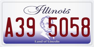 IL license plate A395058