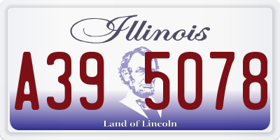 IL license plate A395078