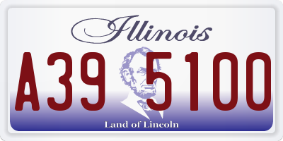 IL license plate A395100