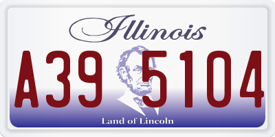 IL license plate A395104