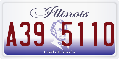 IL license plate A395110