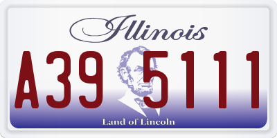 IL license plate A395111