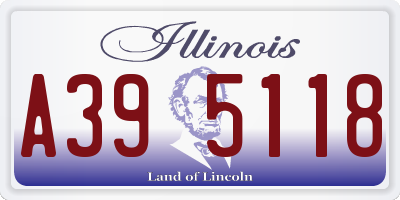 IL license plate A395118