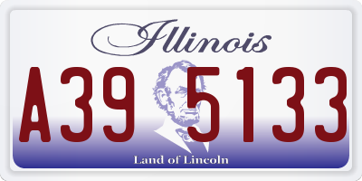 IL license plate A395133