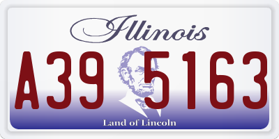 IL license plate A395163