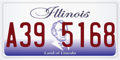 IL license plate A395168