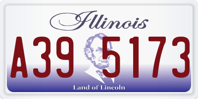 IL license plate A395173