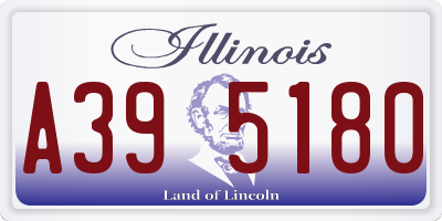 IL license plate A395180