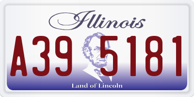 IL license plate A395181