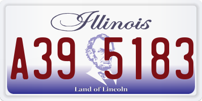 IL license plate A395183