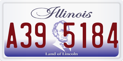 IL license plate A395184