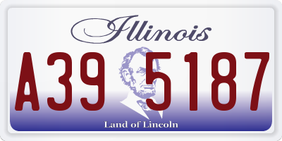 IL license plate A395187