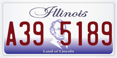 IL license plate A395189