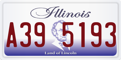 IL license plate A395193
