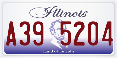 IL license plate A395204