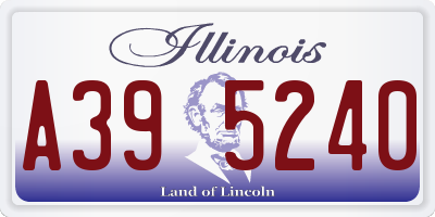 IL license plate A395240