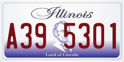 IL license plate A395301