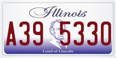 IL license plate A395330