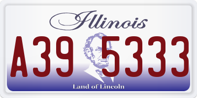 IL license plate A395333
