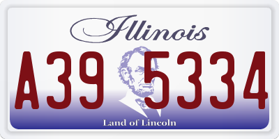 IL license plate A395334