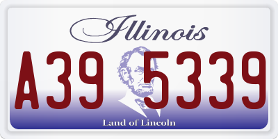 IL license plate A395339