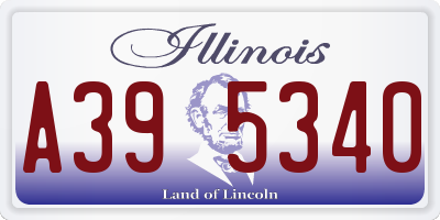 IL license plate A395340